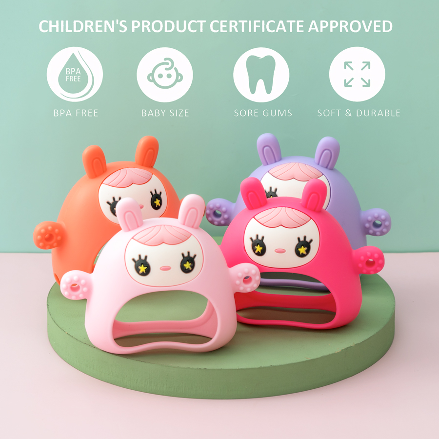 Teething Mitten Baby - 1 szt. Silikonowy gryzak dla niemowląt