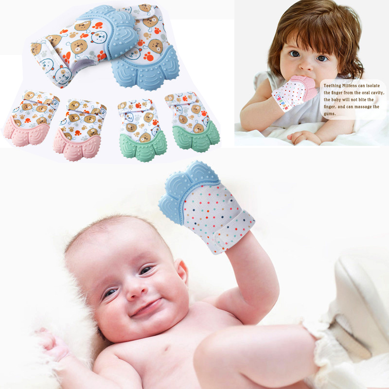 Teething Mitten Baby - Wygładzające rękawiczki z gryzaczkiem dla dzieci,
