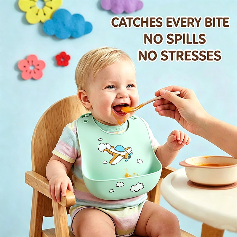 Silicone Baby Bibs - Silikonowy śliniak dla niemowląt, wodoodporny śliniak