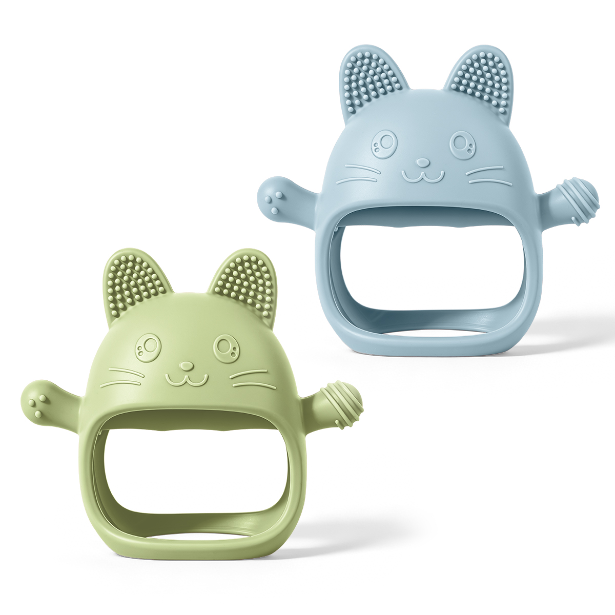 Teething Mitten Baby - TYRY.HU 2 szt. Gryzaki-rękawiczki dla niemowląt,