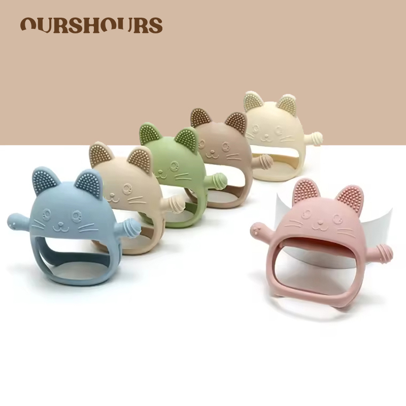 Teething Mitten Baby - 1PC Silikonowe gryzaki dla niemowląt Rękawiczki