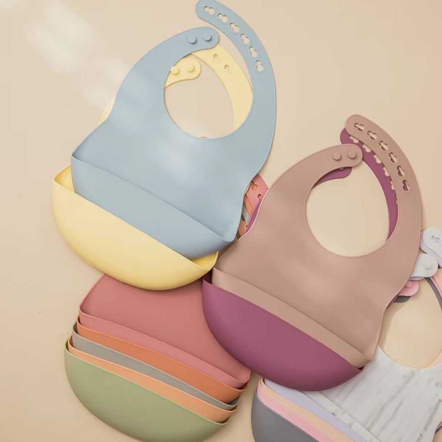 Silicone Baby Bibs - Śliniaki dla niemowląt na posiłki, wodoodporne
