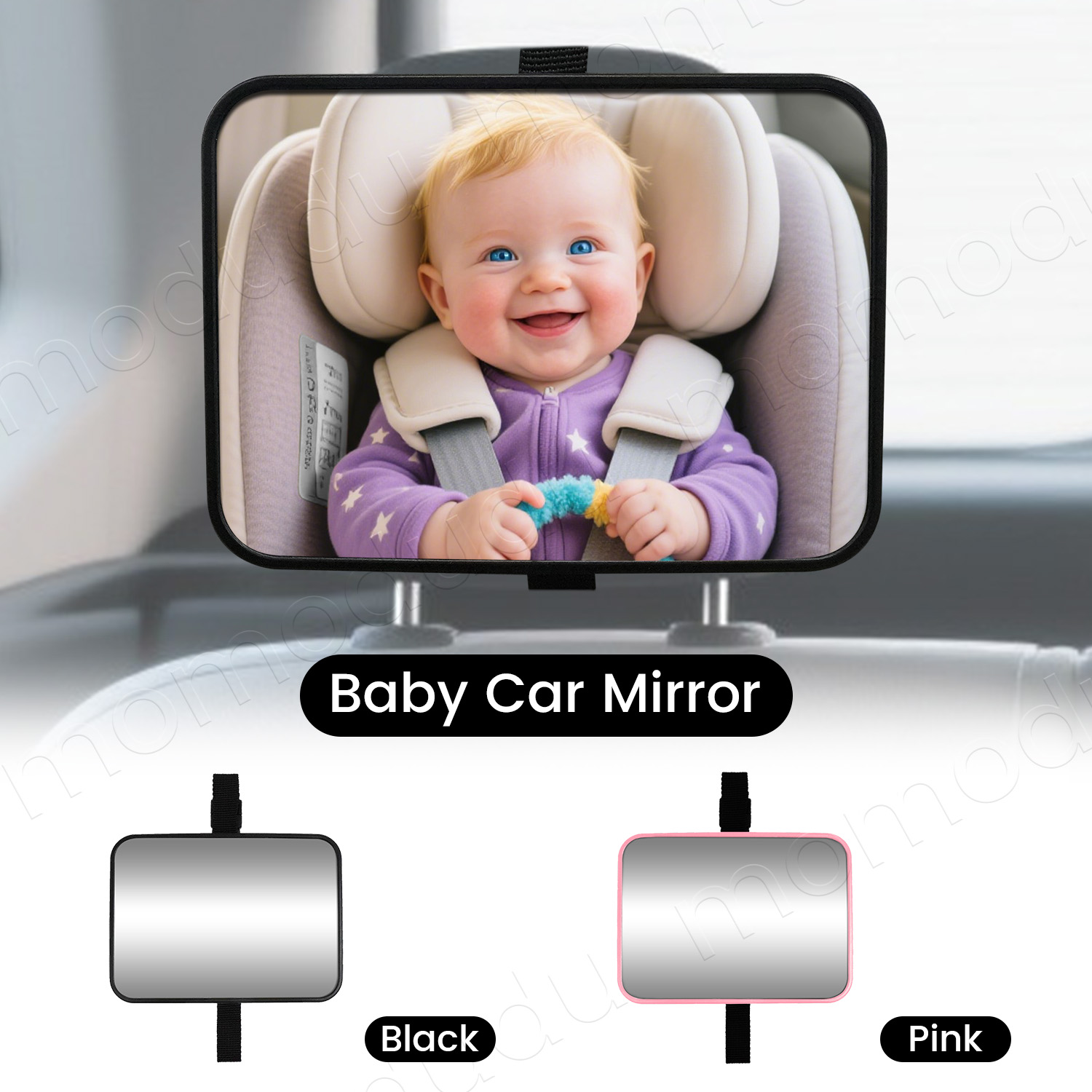 Baby Monitor Sensor - Lusterko samochodowe dla niemowląt Lusterko wsteczne