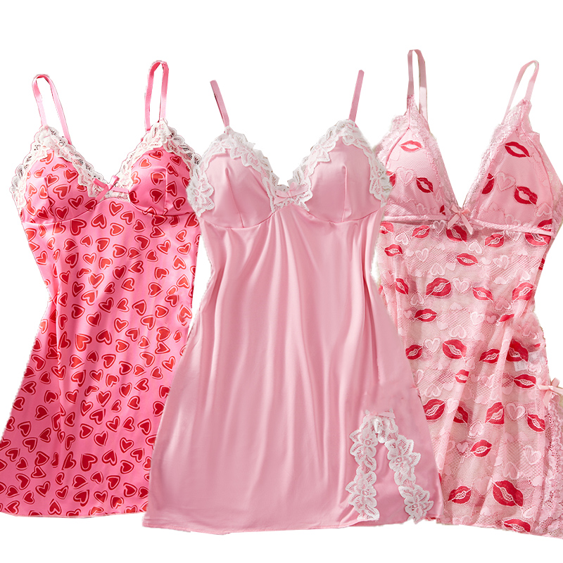 Baby Products Shop - Seksowny zestaw koszulek nocnych, seksowna damska