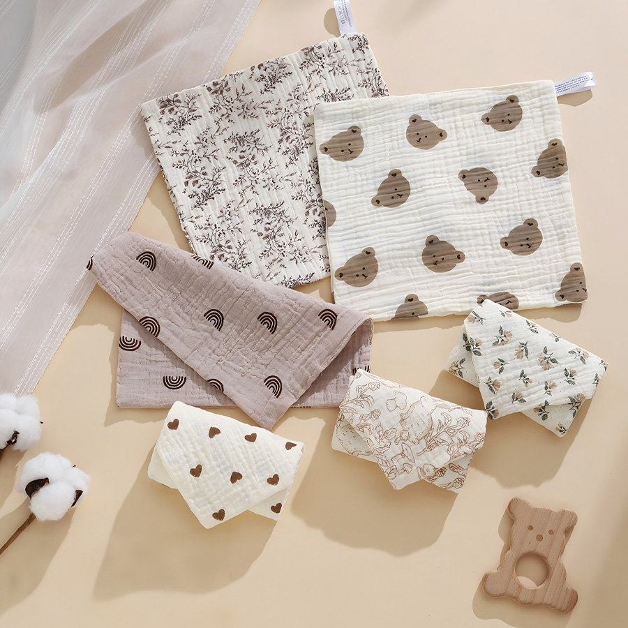 Baby Products For Face - 3/5 sztuk kwadratowych ręczników z gazy,