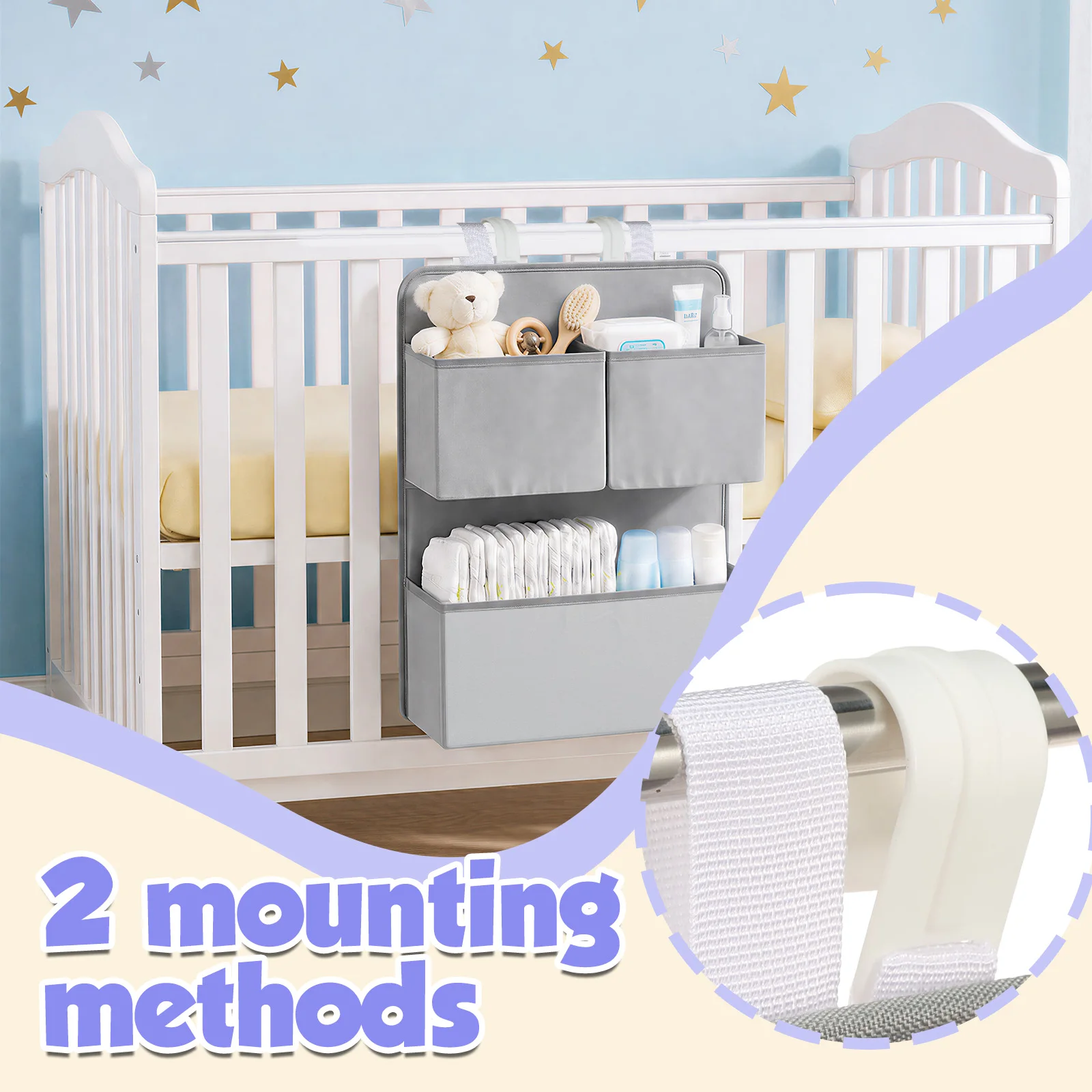 Dwupoziomowy wiszący organizer – Baby Products Basket recenzja i cena