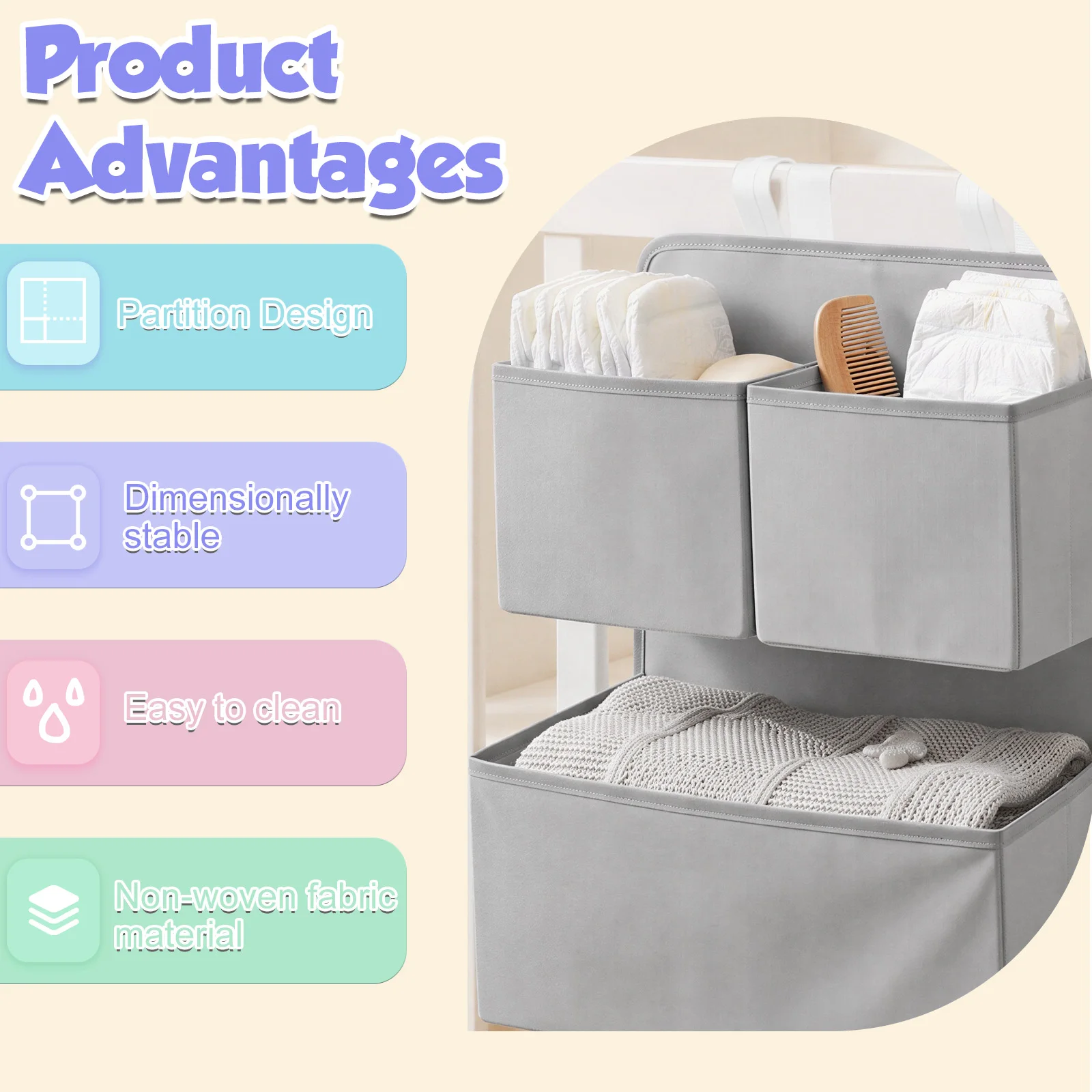 Dwupoziomowy wiszący organizer – Baby Products Basket recenzja i cena