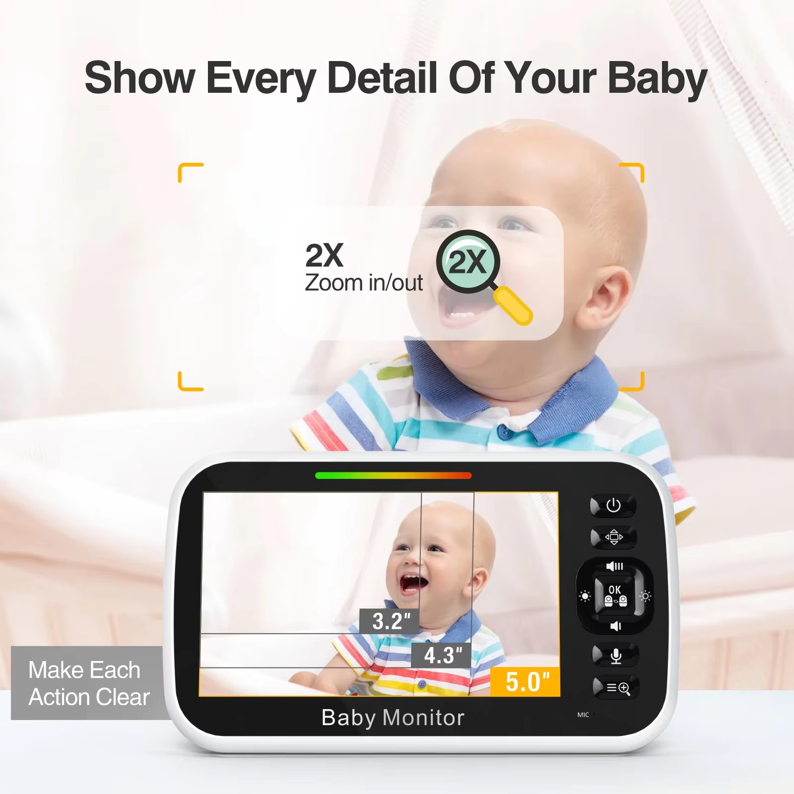 5,0-calowy monitor dla niemowl – Baby Monitor Sensor recenzja i cena